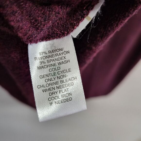 Lou & Grey Burgundy Cowlneck Soft Sweater Dress Size Medium - Picture 6 of 7